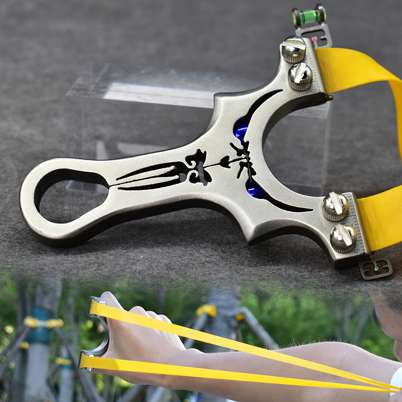 Outdoor Hunting Products - Stainless Steel Slingshot Set With Flat