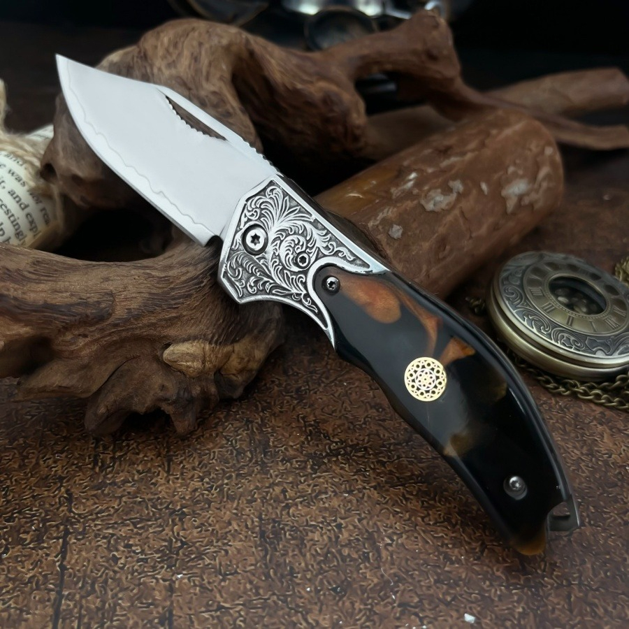Best Hunting Outdoor Knife - EDC 5Cr13Mov Blade Utility Folding Knife