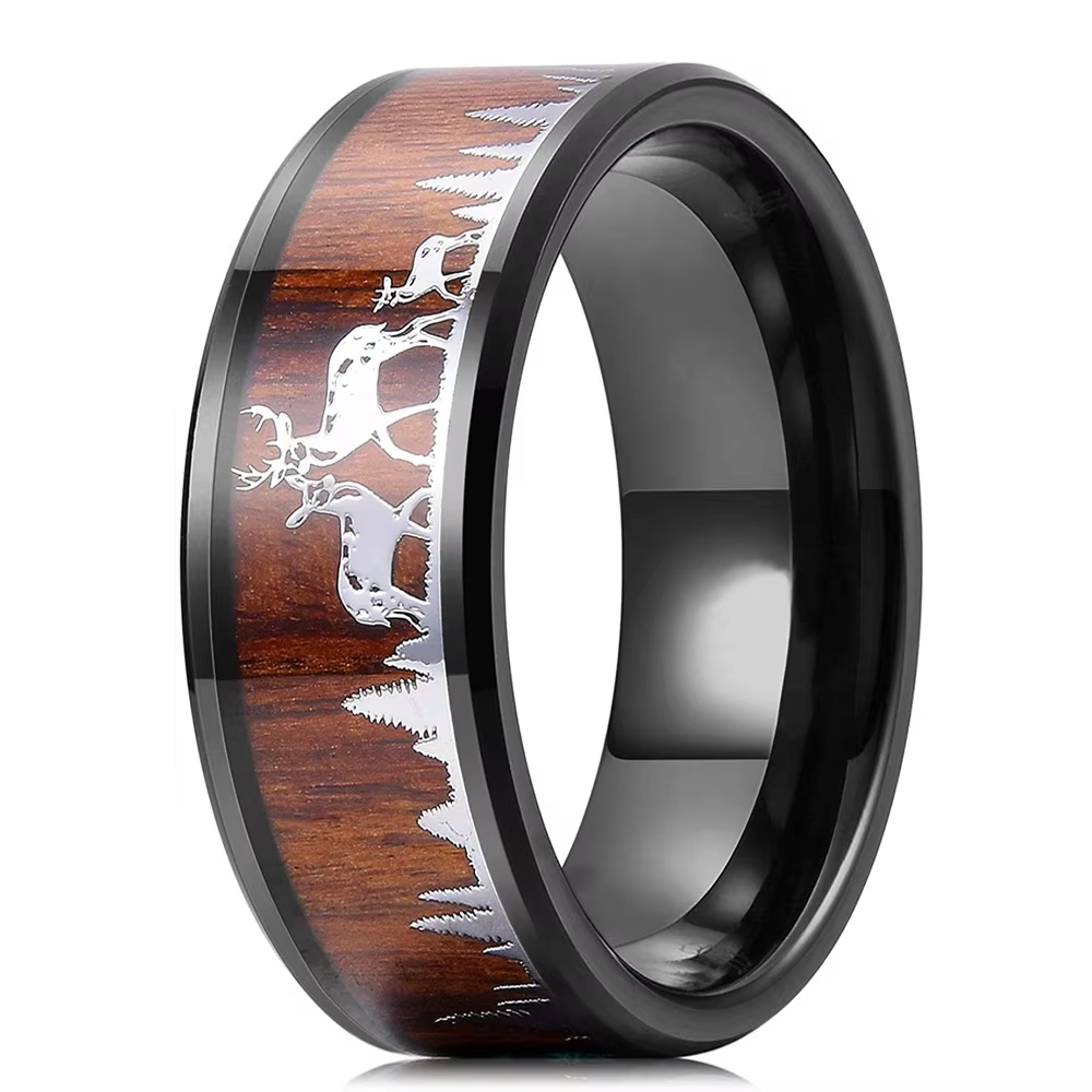 Wildman Hunting & Outdoor Vanderbijlpark - Fashion 8mm Koa Wood Inlay Deer