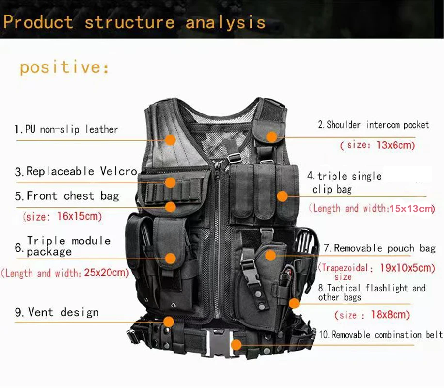Adjustable Molle Tactical Vest - Outdoor Hunting Coat reseña y precio