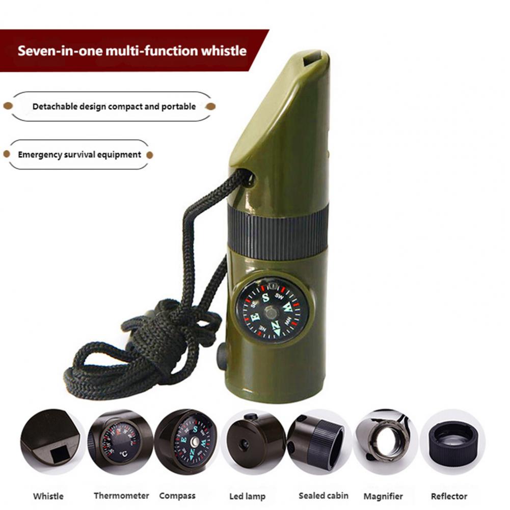 7-In-1 Multifunctional Whistle - Hunting Outdoor Thermometer reseña y precio