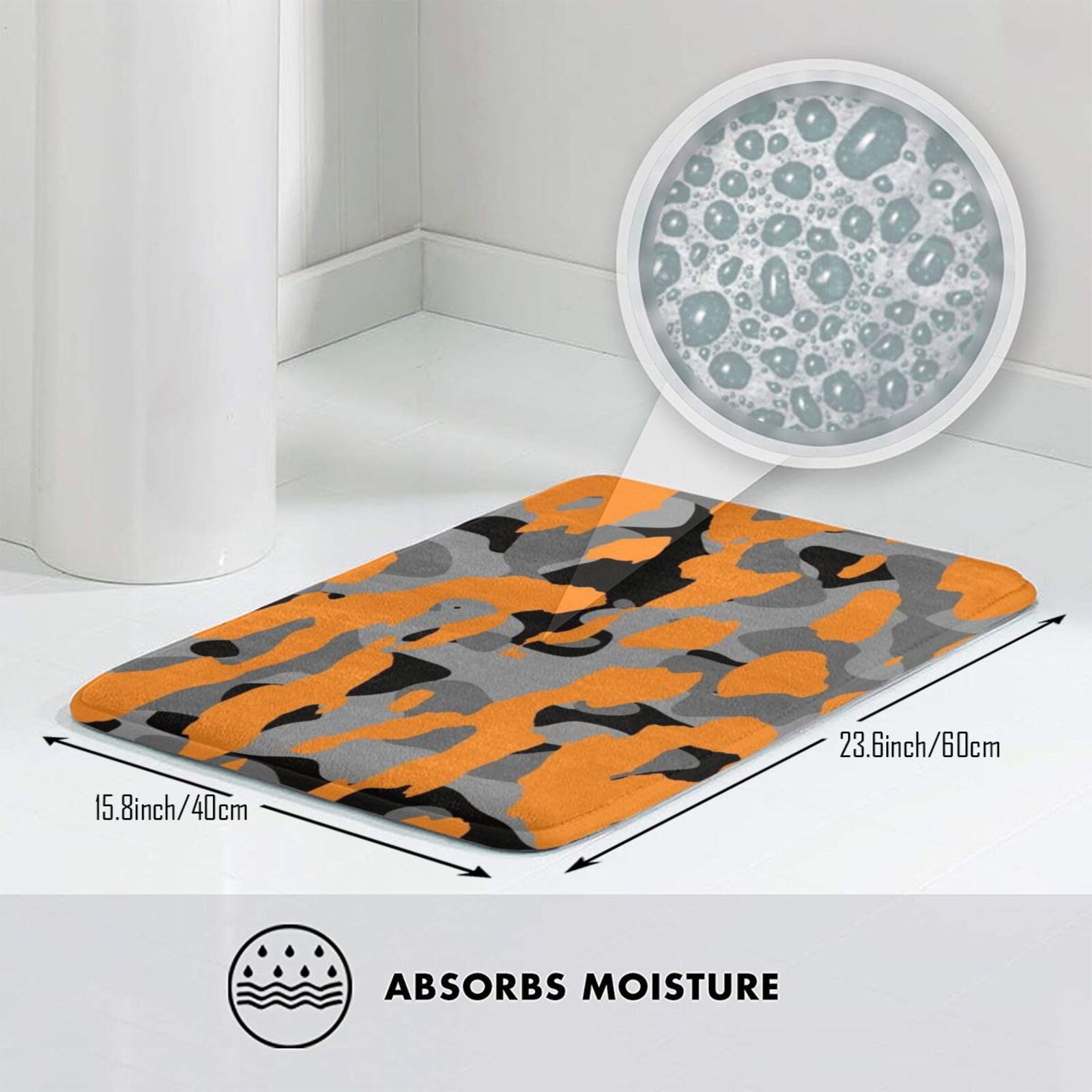 Orange Camo Mat Rug Carpet Ant - Hunting Outdoor Mat reseña y precio