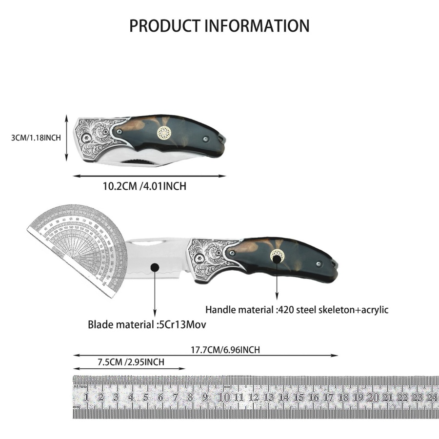 EDC 5Cr13Mov Blade Utility Fol - Best Hunting Outdoor Knife reseña y precio