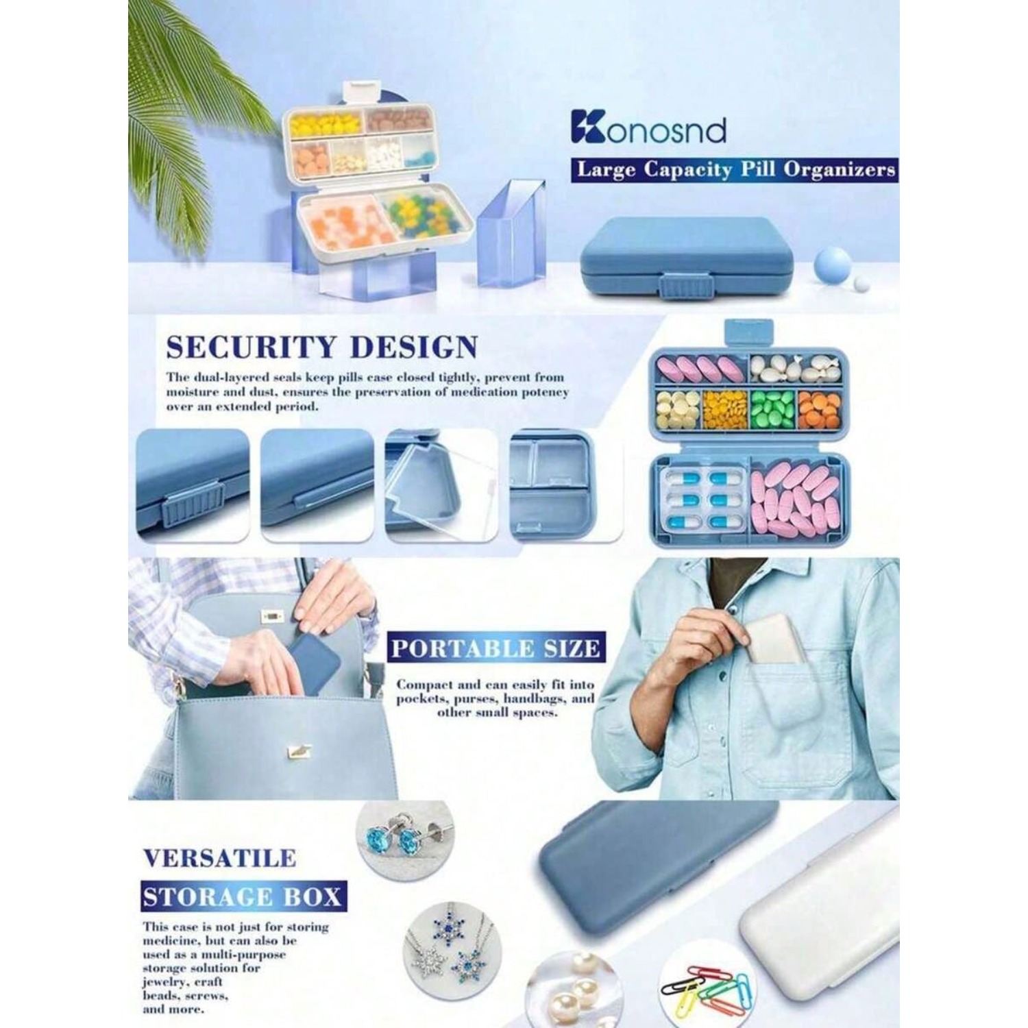 Portable Moisture-Proof Pill B - Hunting And Outdoor Stores reseña y precio