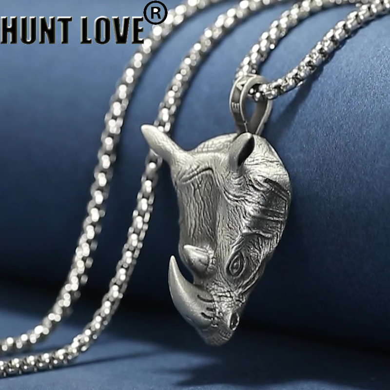 1Pcs Pure Tin Rhino Head Penda - Wildman Hunting & Outdoor Vanderbijlpark reseña y precio