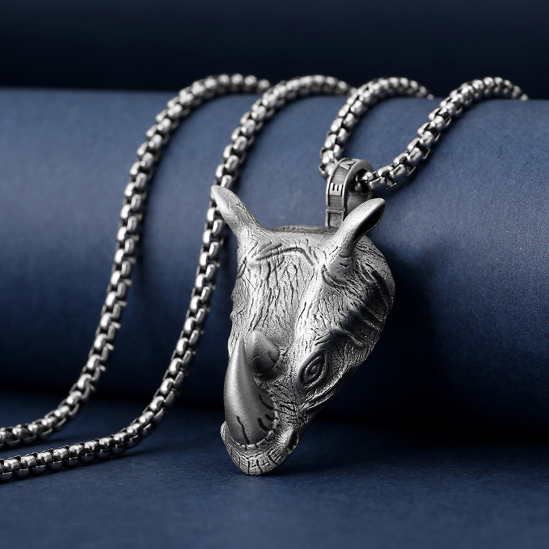 1Pcs Pure Tin Rhino Head Penda - Wildman Hunting & Outdoor Vanderbijlpark reseña y precio