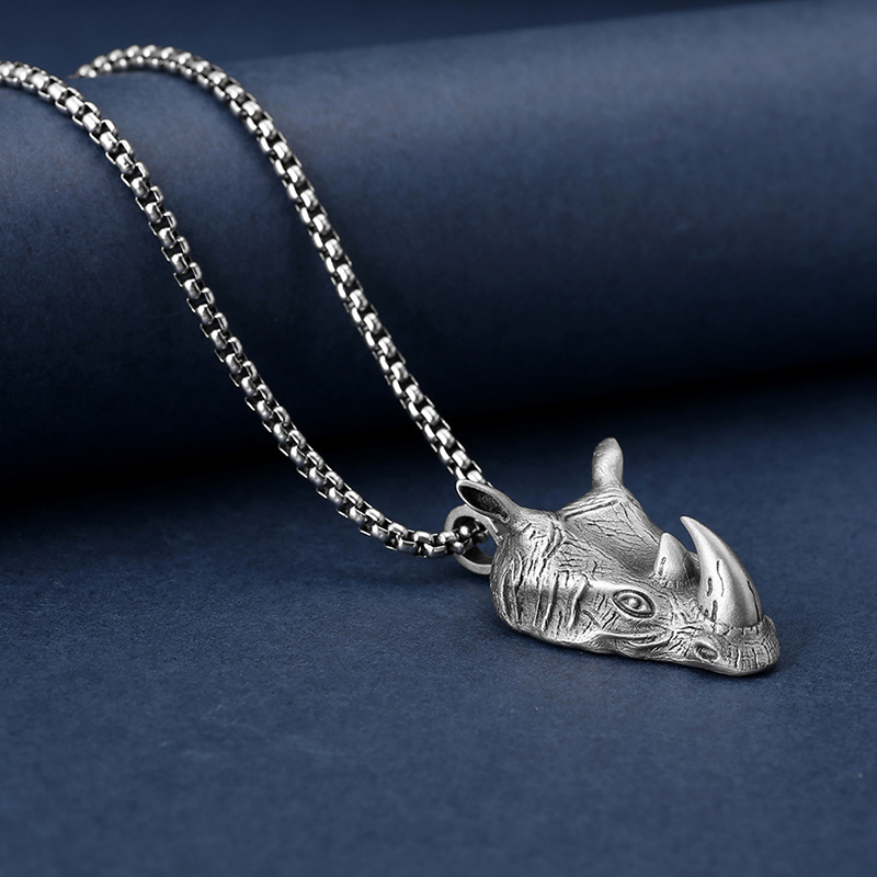1Pcs Pure Tin Rhino Head Penda - Wildman Hunting & Outdoor Vanderbijlpark reseña y precio