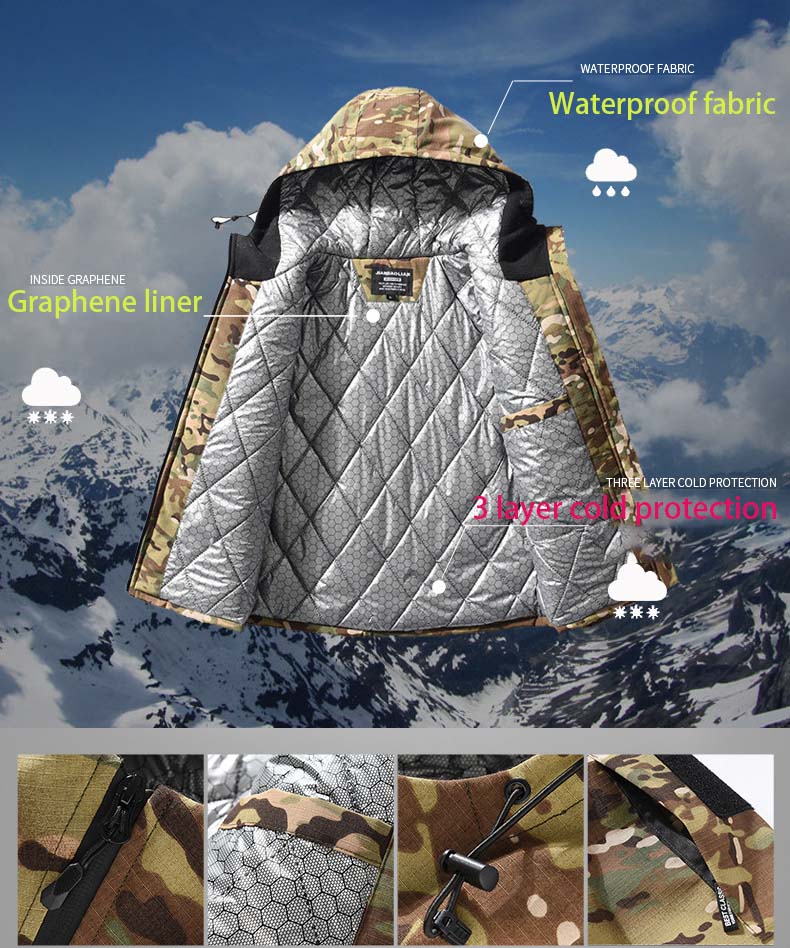 Men Heating Parkas Tactical Ja - Outdoor Hunting Coat reseña y precio