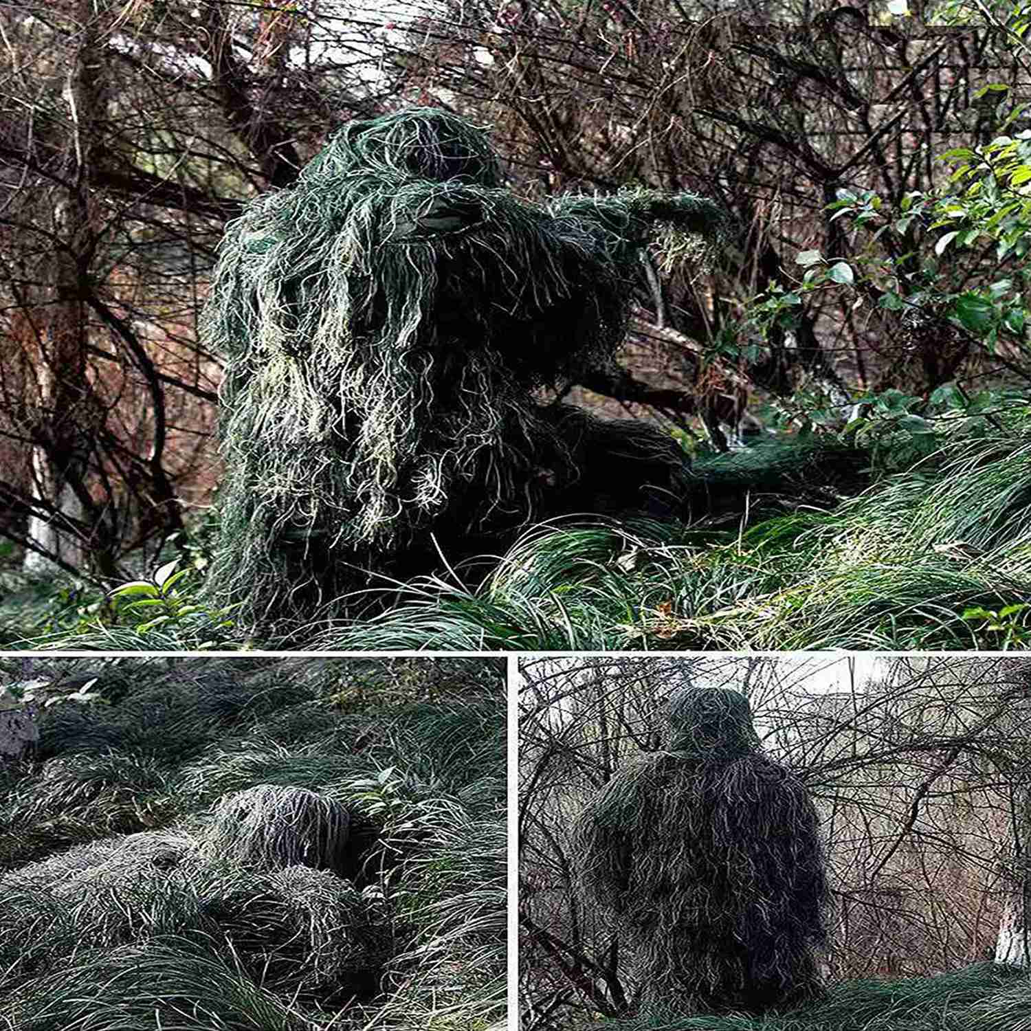 A89Z 5 in 1 Ghillie Suit,3D Ca - Hunting Outdoor Apparel reseña y precio
