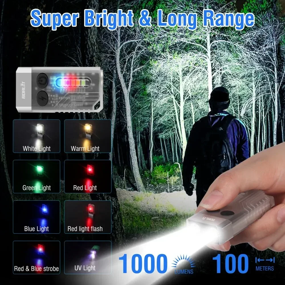 BORUiT V10 Keychain UV LED EDC - Outdoor Hunting Lights reseña y precio