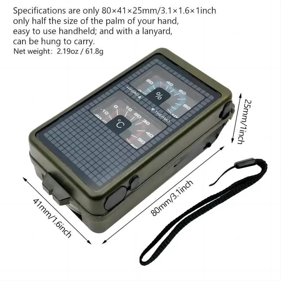 10-in-1 Survival Compass with  - Hunting Outdoor Thermometer reseña y precio