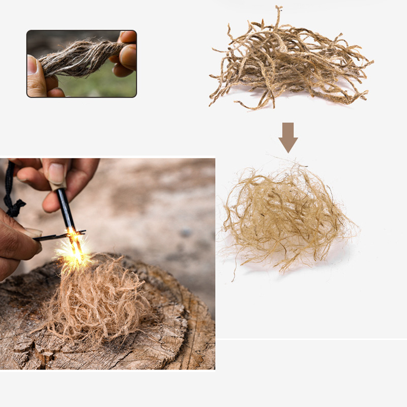 Outdoor Mini Wax Hemp Rope Por - Fire Starter Waterproof reseña y precio