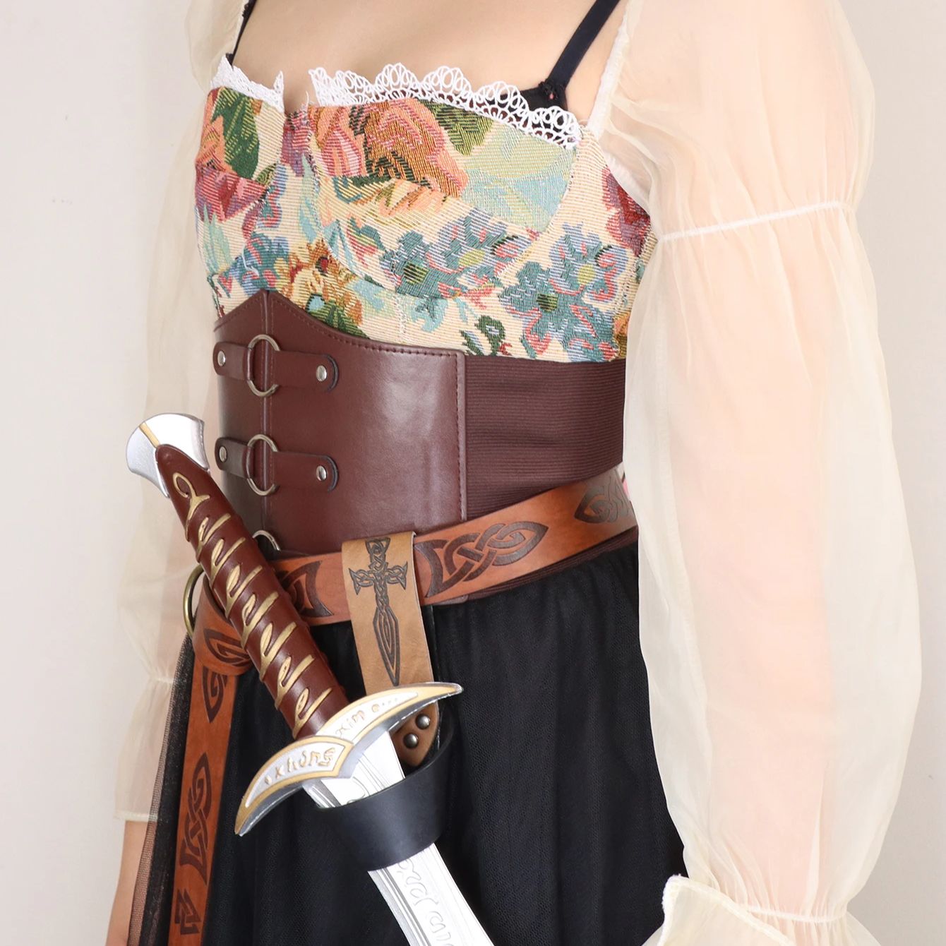 1pc Medieval PU Leather Sword  - Outdoor Hunting Tv reseña y precio