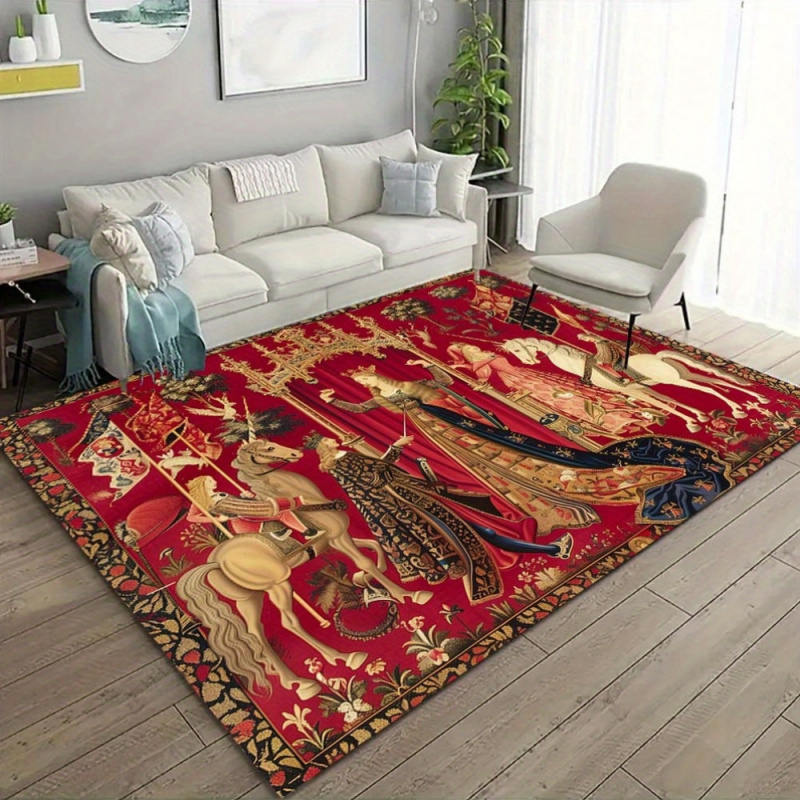 VIKAMA Medieval Unicorn Tapest - Hunting Outdoor Mat reseña y precio