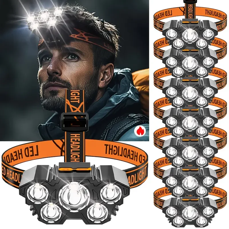 Portable 5LED Outdoor Headlamp - Outdoor Hunting Lights reseña y precio