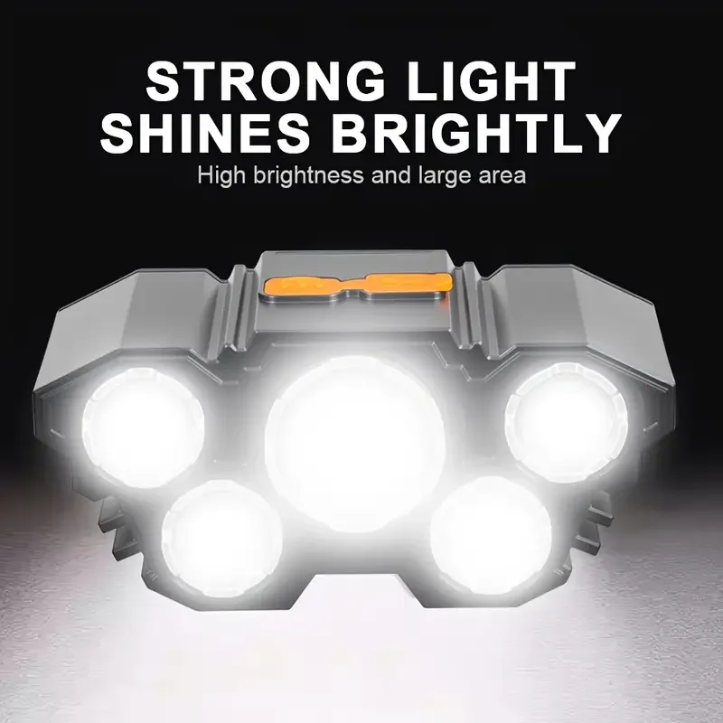 Portable 5LED Outdoor Headlamp - Outdoor Hunting Lights reseña y precio