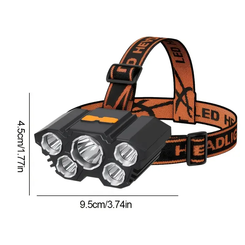 Portable 5LED Outdoor Headlamp - Outdoor Hunting Lights reseña y precio